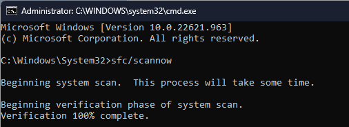 SFCSCANNOW CMD - Msv1160cp10.dll