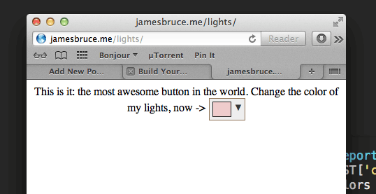 Spectrum color picker в действии
