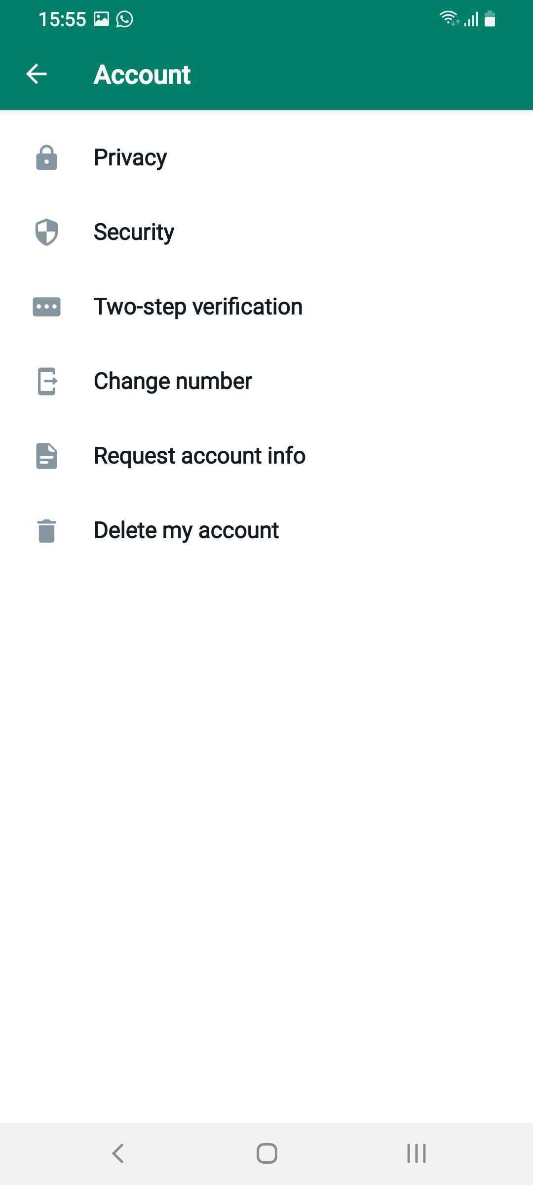 Настройка двухэтапной проверки в WhatsApp