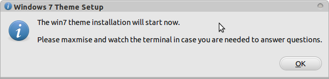 Окно установки: подтверждение установки темы Win7