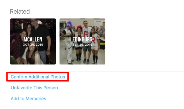 Кнопка «Подтвердить дополнительные фото» для улучшения точности распознавания