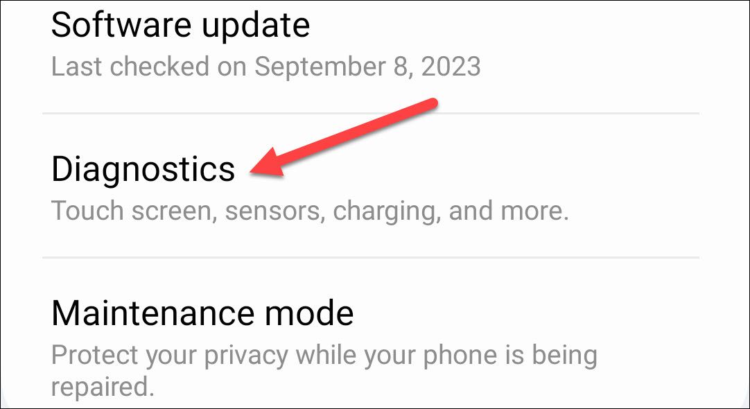 Перейдите в раздел Диагностика.