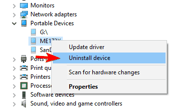 Удаление драйвера Kindle