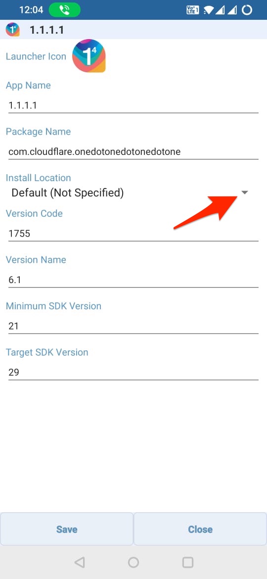 Опция места установки