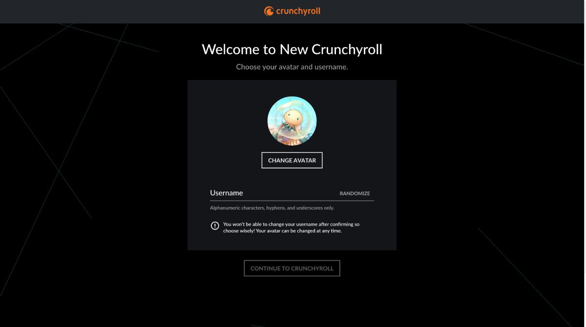 Выбор аватара при регистрации