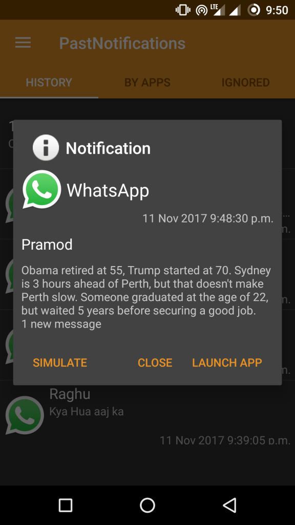 Сообщение сохранено в журнале PastNotification
