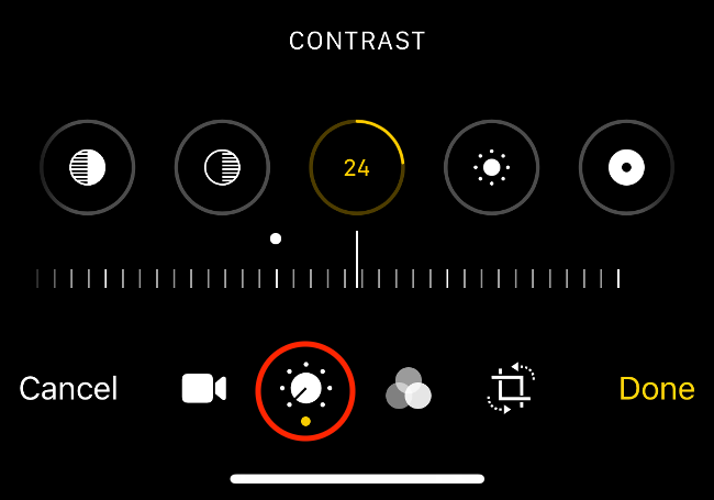 Настройка параметров видео в приложении Фото iOS