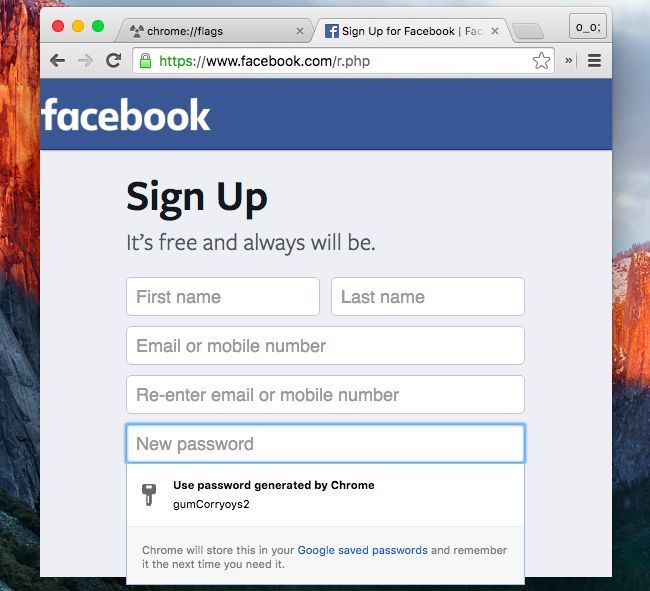 Автоматическое заполнение и сохранение сгенерированных паролей