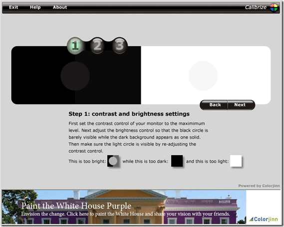 Регулировка контраста и яркости: пример с кругами
