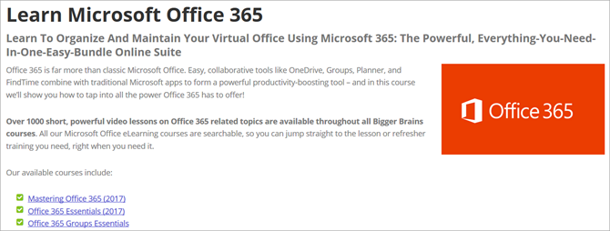 Страница Bigger Brains с учебной подпиской для Microsoft 365