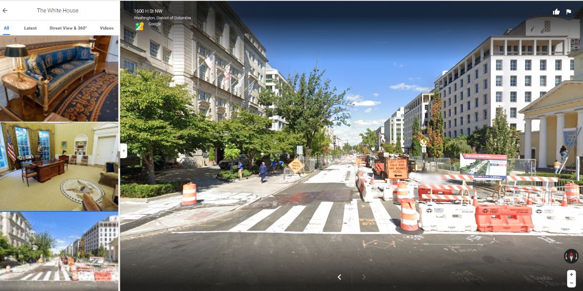 Доступ к Street View через поиск Google