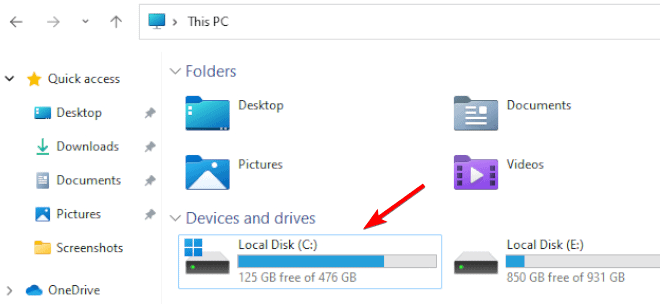 Локальный диск C