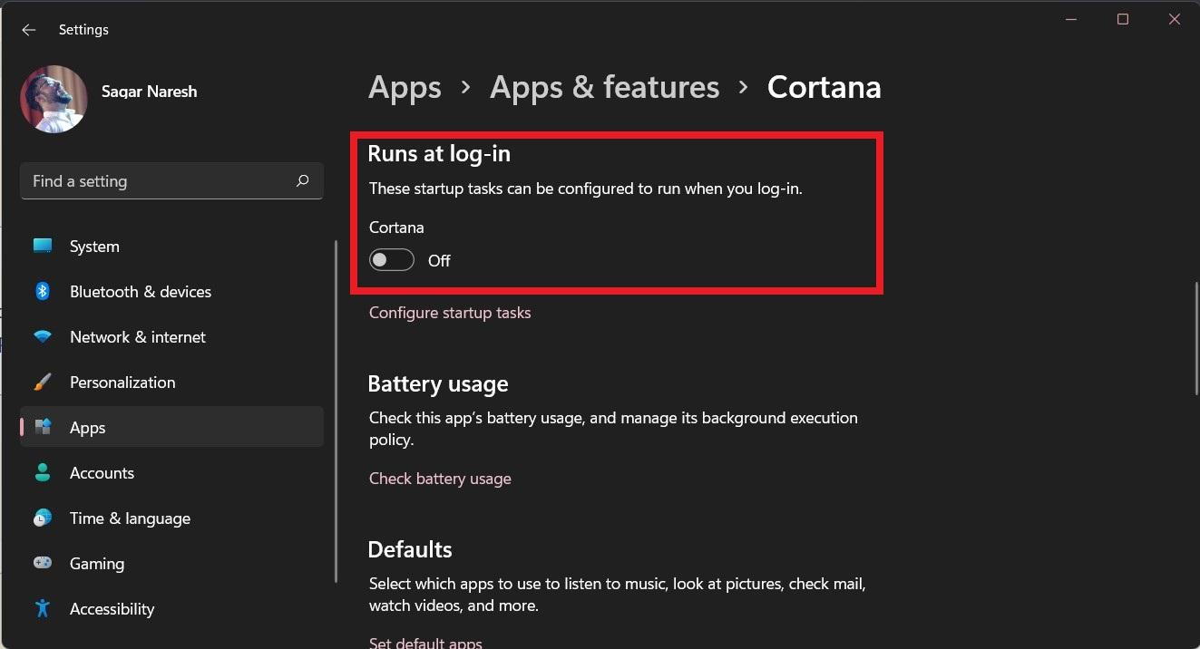 Turn off Runs at Log-in