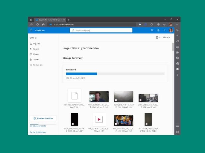 Управление хранилищем OneDrive — веб и Windows