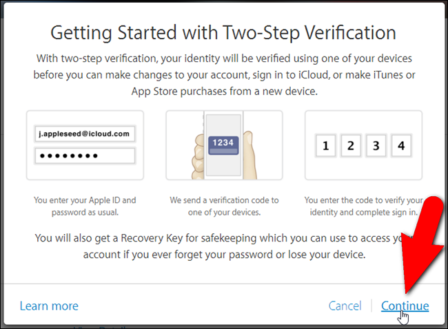 Экран с приглашением начать настройку