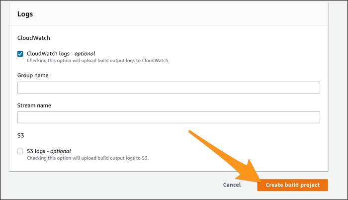 Включение логирования в CloudWatch или отправка логов в S3