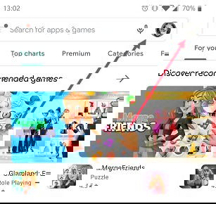 Выбор аккаунта в Google Play Маркет