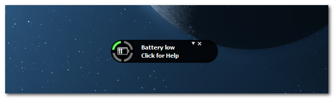 Статус батареи контроллера в приложении