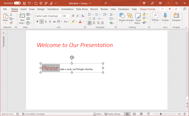 Формат применён к тексту