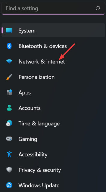 Скриншот: раздел Сеть и Интернет в настройках Windows