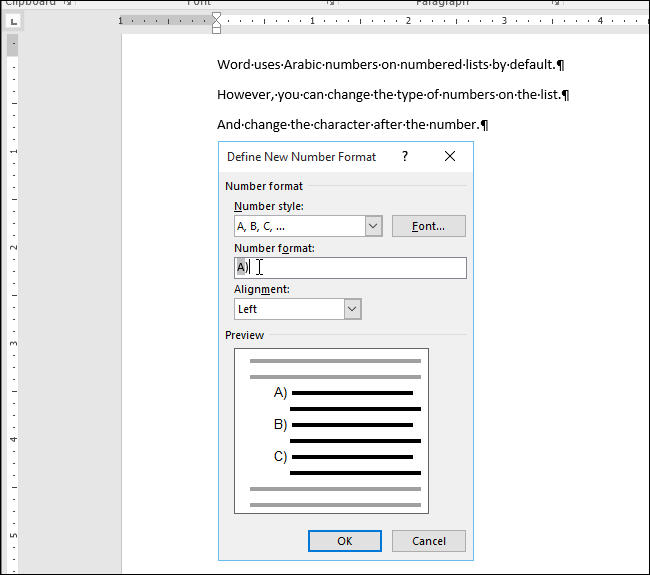 Изменение формата номера — символ после номера