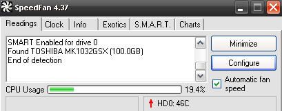SpeedFan: мониторинг перегрева ноутбуков
