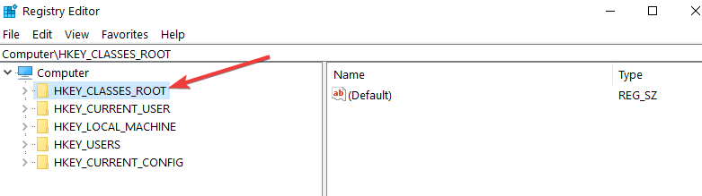 Ветвь HKEY_CLASSES_ROOT в Редакторе реестра