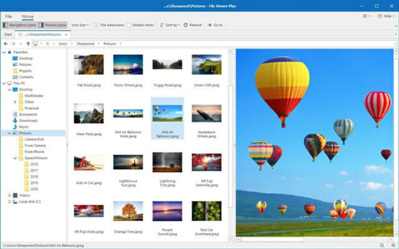 Пример FileViewer Plus: открытие PNG