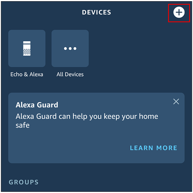 Выделён значок плюс в правом верхнем углу