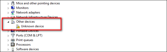 Неизвестное устройство в Диспетчере устройств