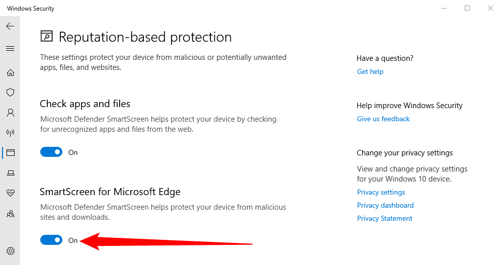 Фильтр SmartScreen в Microsoft Edge