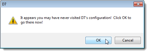 Первичная конфигурация D7