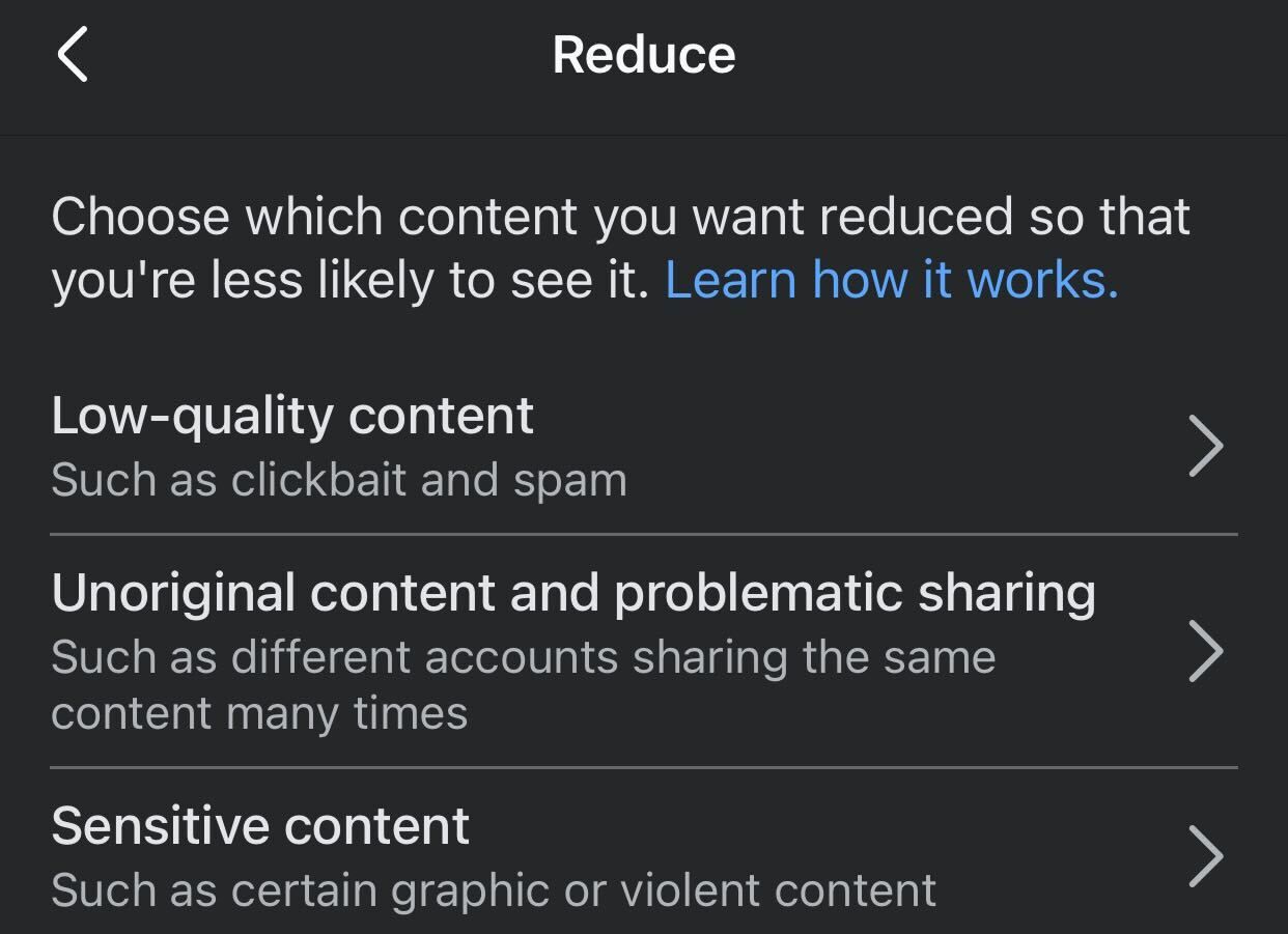 Снижение низкокачественного и чувствительного контента.