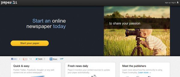 Создать онлайн‑газету с Paper.li