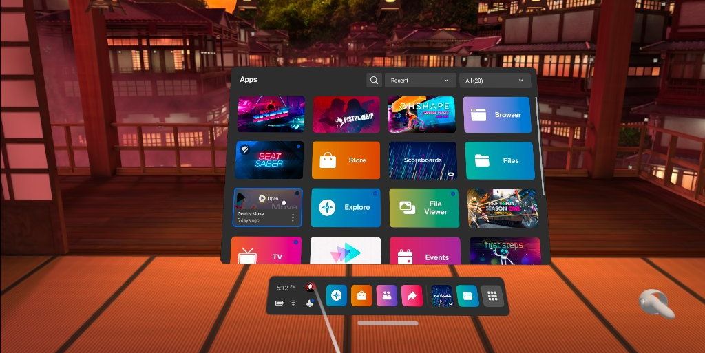 Запуск приложения Move на Quest