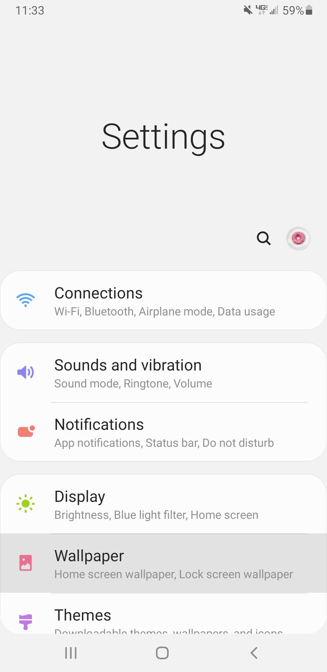 Samsung Home Screen Change Wallpaper Settings Menu