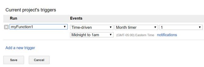 set up macro trigger
