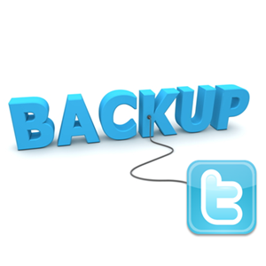 Иллюстрация резервного копирования профиля и данных Twitter