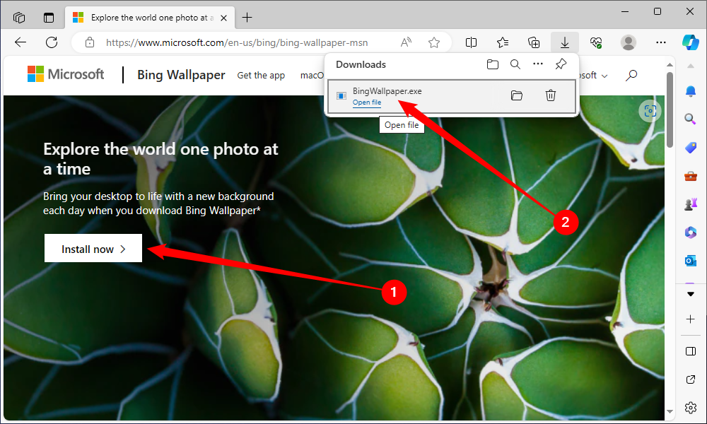 Нажмите кнопку «Установить сейчас».