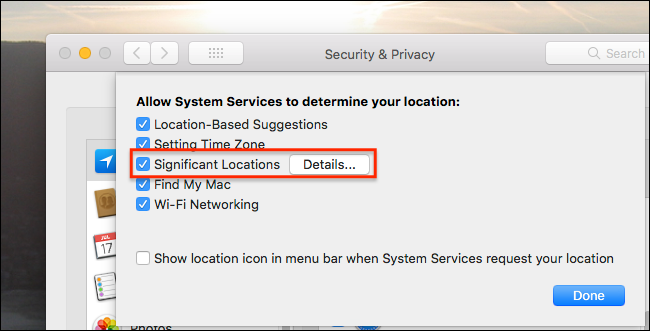 Кнопка Подробнее для Системных служб