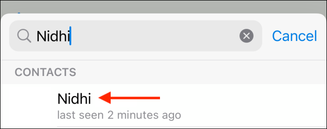 Выберите контакт Telegram для импорта