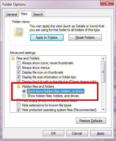Скриншот: как скрыть файл через свойства Windows
