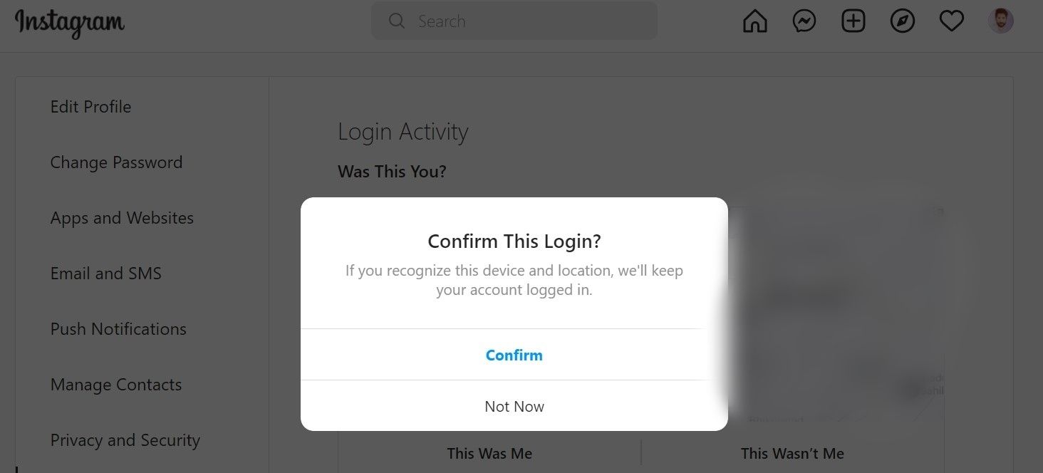 Подтвердите вход в Instagram на ПК