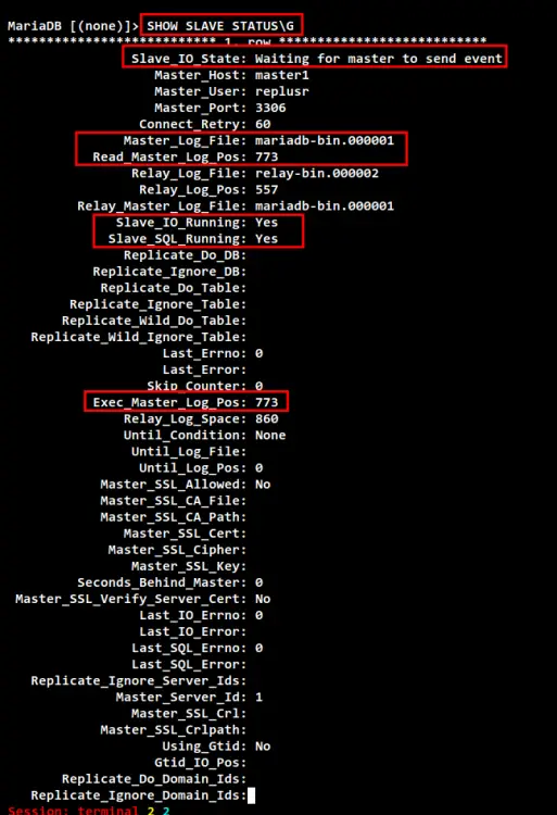 master2 статус