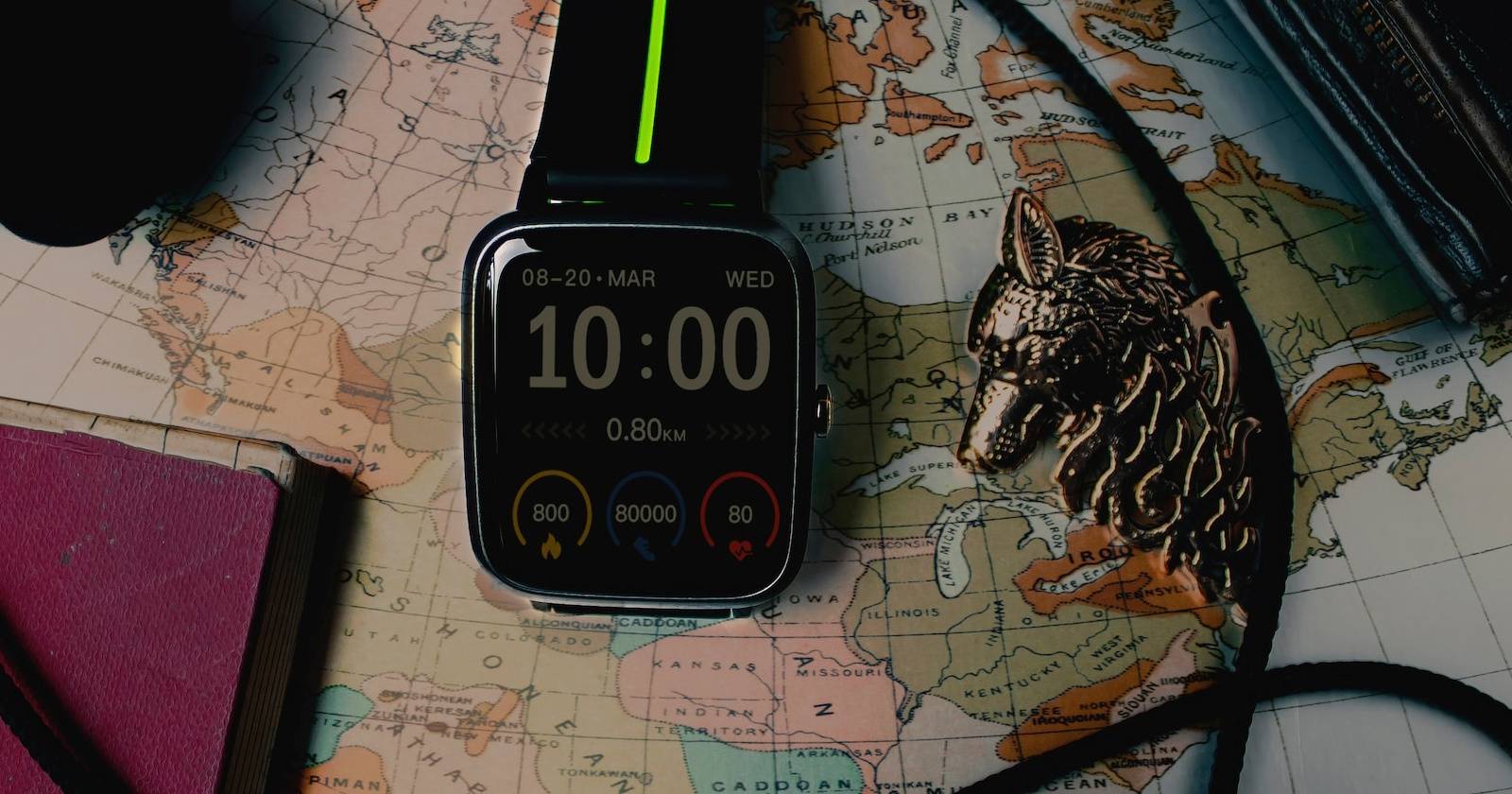 Карта времени с нанесёнными метками и временными блоками