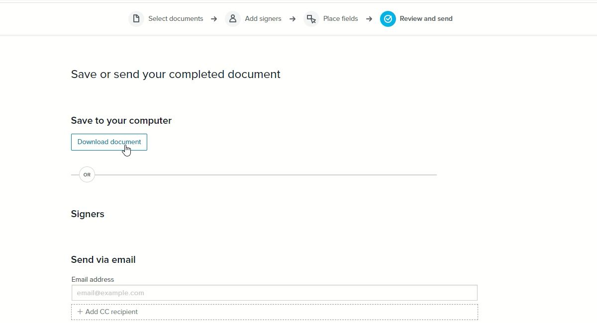 Сохранение подписанного PDF в HelloSign