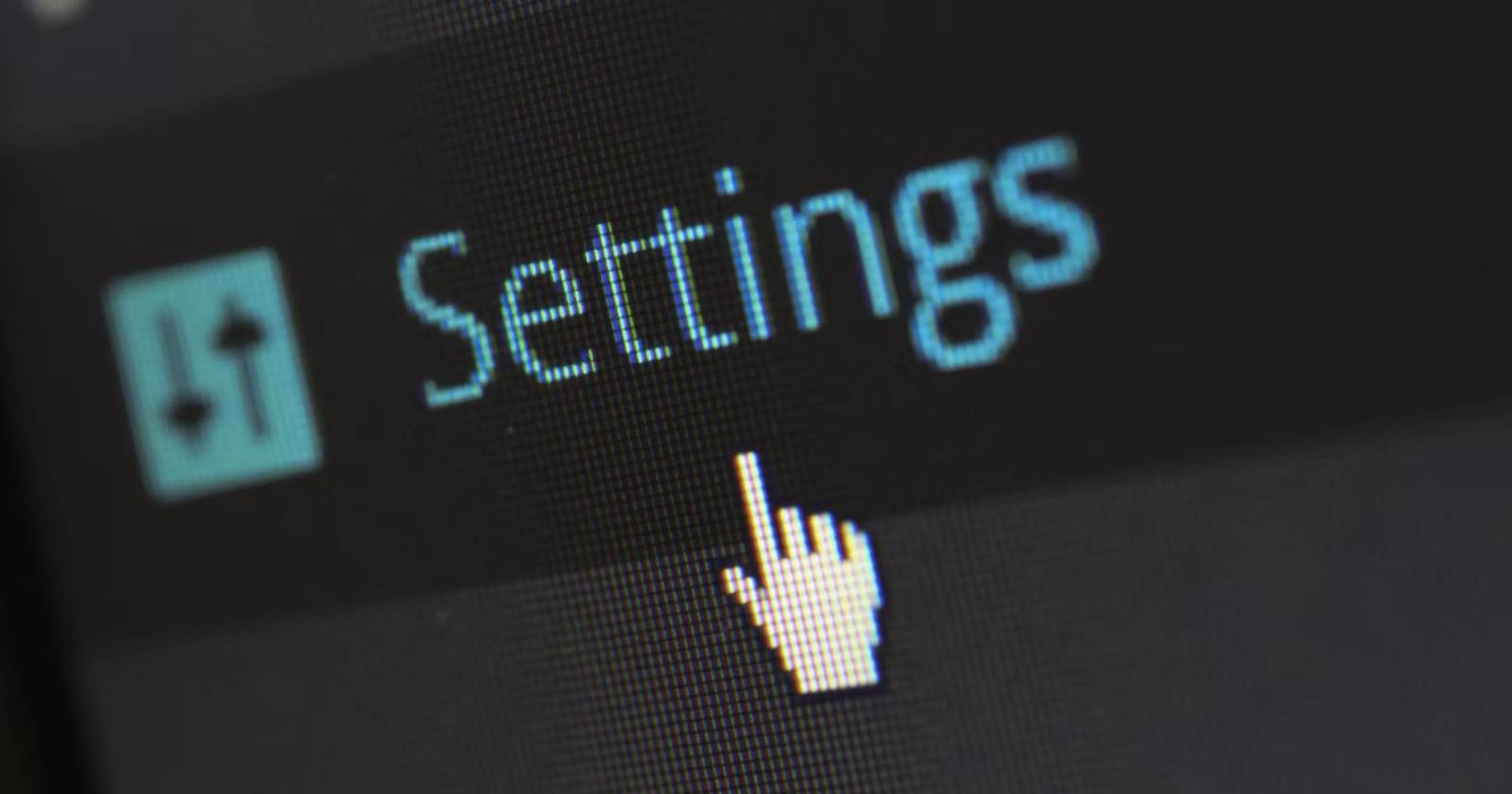 Кнопка мыши над пунктом настроек браузера