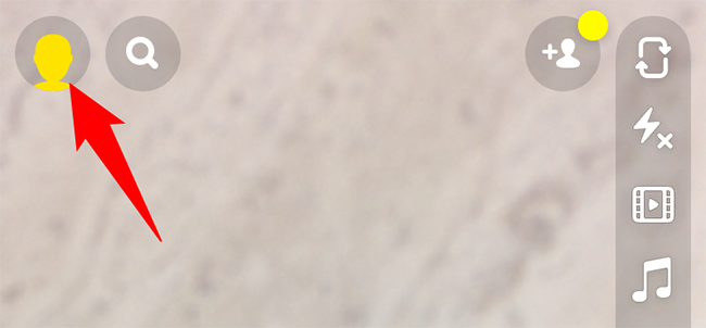 Нажмите значок профиля в левом верхнем углу.