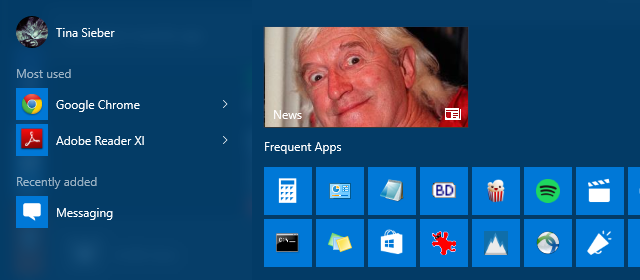 Start Menu Creepy Live Tile