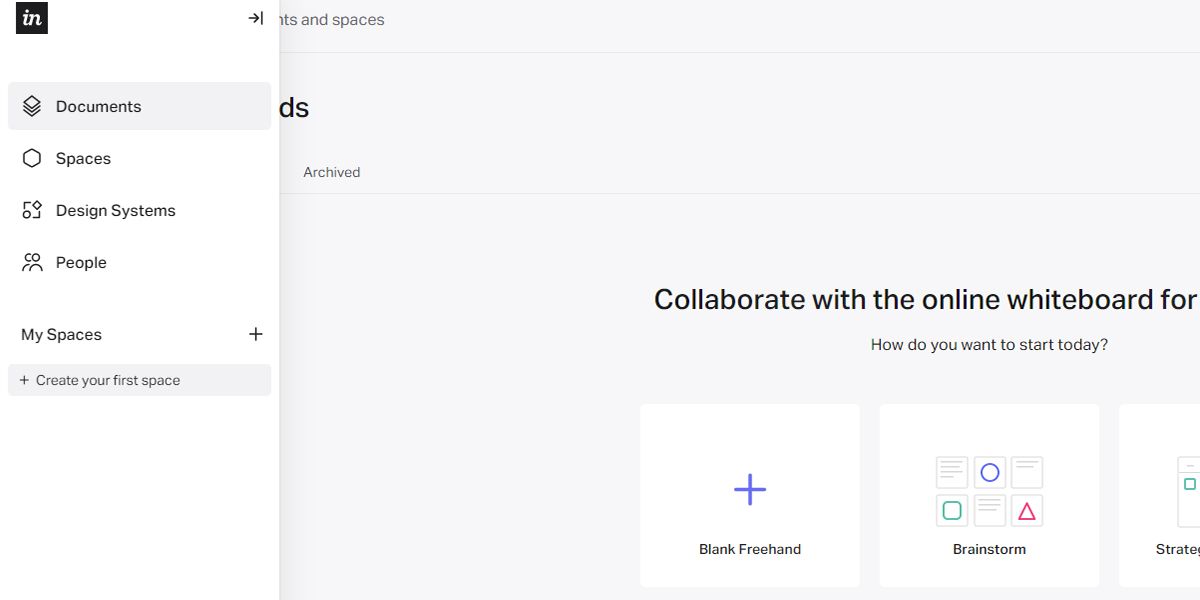 Создание рабочего пространства (space) в Freehand